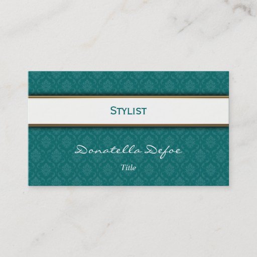 Customizable Classy Elegant Damask Professional Business Card