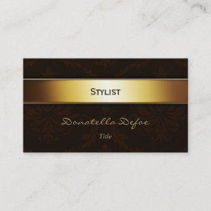 Classy Elegant Damask Professional   Stylist Business Card