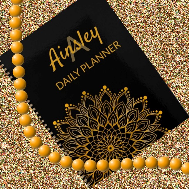 Classy elegant floral customized name mandala planner (Creator Uploaded)