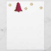 Classy Elegant Gold Red Christmas Tree (Front)