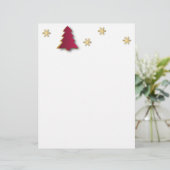 Classy Elegant Gold Red Christmas Tree (Standing Front)