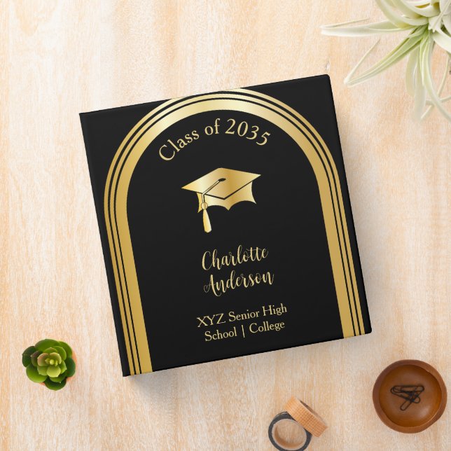Classy Elegant Graduation Arched Photo Album 3 Ring Binder (In Situ)