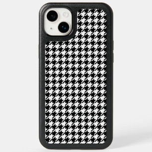 Classy Elegant Houndstooth Pattern Black And White OtterBox iPhone 14 Plus Case