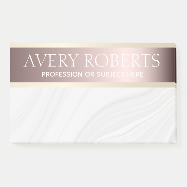 Classy Elegant Luxury Floral rose gold Post-it Notes (Front)