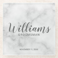 Classy Elegant Marble Personalized Groomsmen