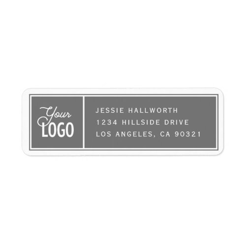 Classy Elegant Modern Grey Return Address Label