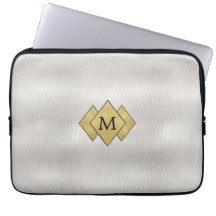 Classy Elegant Personalized Faux White Leather