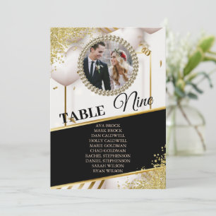 Classy Elegant Photo Seating Chart Card