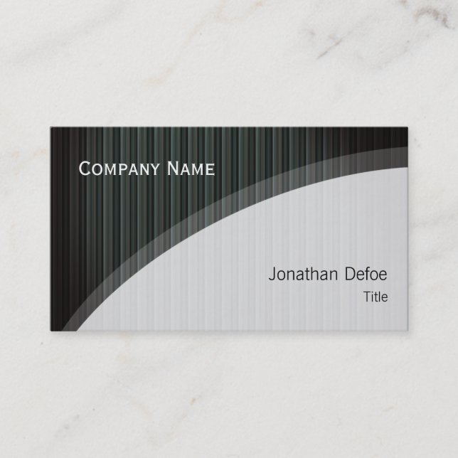 Classy Elegant Professional | Dark strippes Business Card (Front)