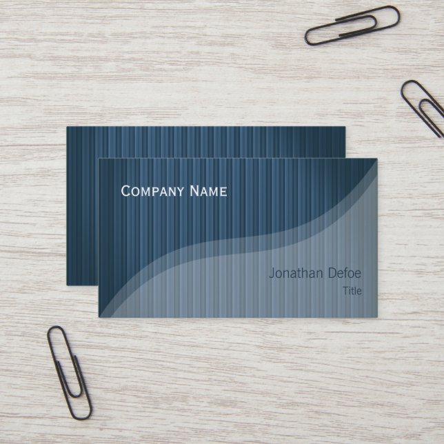 Classy Elegant Professional | Stripped Business Card (Front/Back In Situ)