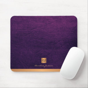 Leather Mouse Pad, Mouse Pad, Leather mousepad, Monogram Mousepad, Han -  Extra Studio