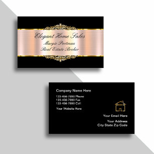 Classy Elegant Real Estate Business Cards
