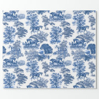 Rustic blue orange floral wrapping paper sheets, Zazzle in 2023