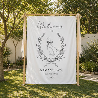 Classy Elegant silly goose baby shower backdrop