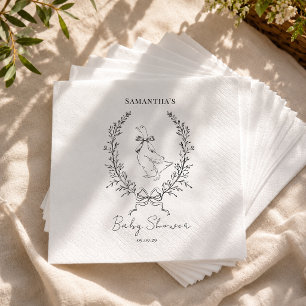 Classy Elegant silly goose baby shower Napkins