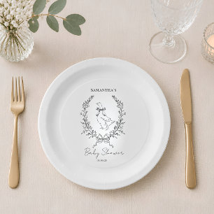 Classy Elegant silly goose baby shower Paper Plates