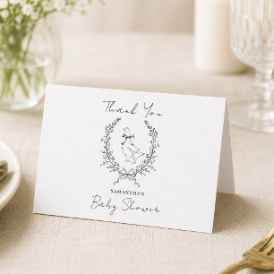  Classy Elegant silly goose baby shower  Thank You Card