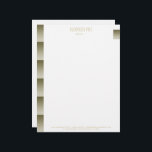 Classy Elegant Simple Gold Professional Business Letterhead<br><div class="desc">A modern, simple, classy and elegant geometric pattern for a custom professional letterhead design that features a pattern of textured gold stripes. This business letterhead is perfect for real estate agents, home stylists, property managers, realtors and others in the property management industries. Also for lawyers or other law professionals, finance...</div>