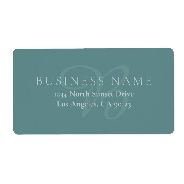 Classy Elegant Teals Return Address Label (Front)