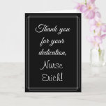 [ Thumbnail: Classy & Elegant "Thank You For Your Dedication" Card ]