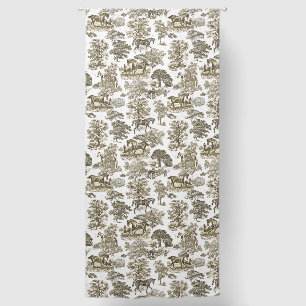 Classy Elegant Vintage Rustic Beige Horse Toile Blackout Curtains
