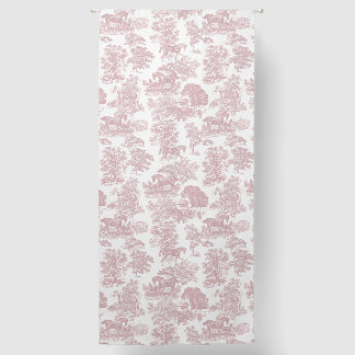 Classy Elegant Vintage Rustic Horse Pink Toile Blackout Curtains