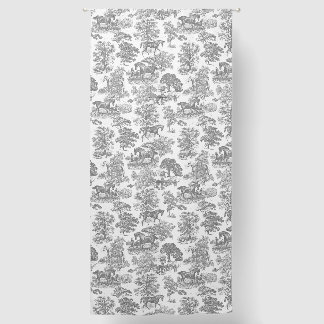 Classy Elegant Vintage Rustic Horse Toile Blackout Curtains