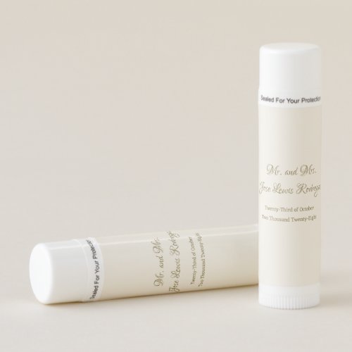 Classy Elegant Wedding Favour Lip Balm