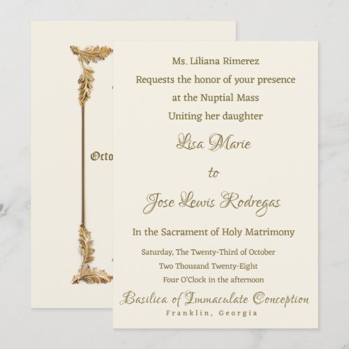 Classy Elegant Wedding Invitation