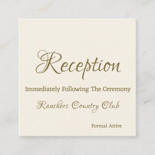 Classy Elegant Wedding Reception Insert