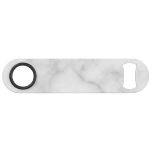 Classy Elegant White Marble Pattern Bar Key