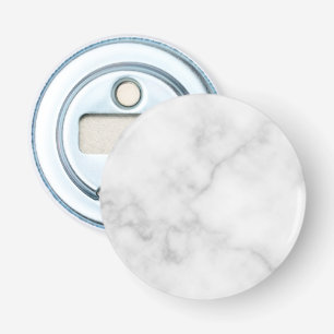 Classy Elegant White Marble Pattern Bottle Opener