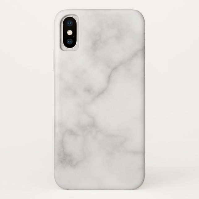 Classy Elegant White Marble Pattern Case-Mate iPhone Case (Back)