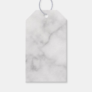 Classy Elegant White Marble Pattern Gift Tags