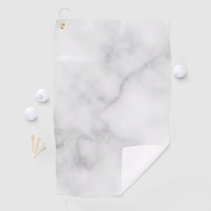 Classy Elegant White Marble Pattern Golf Towel