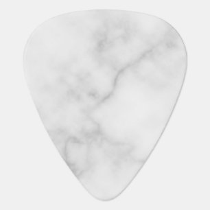 Classy Elegant White Marble Pattern Guitar Pick