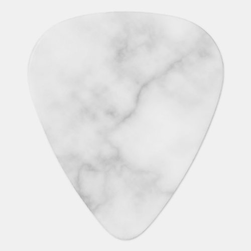 Classy Elegant White Marble Pattern Guitar Pick