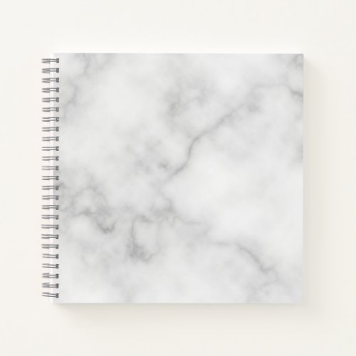 Classy Elegant White Marble Pattern Notebook