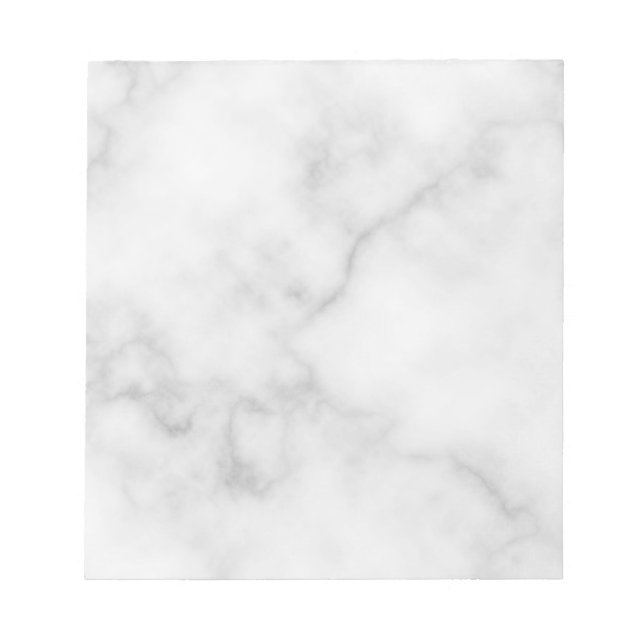 Classy Elegant White Marble Pattern Notepad (Front)