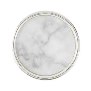 Classy Elegant White Marble Pattern Pin
