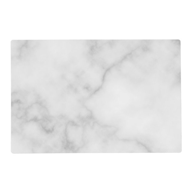 Classy Elegant White Marble Pattern Placemat (Front)