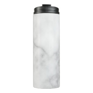 Classy Elegant White Marble Pattern Thermal Tumbler