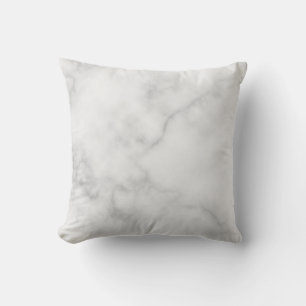 Classy Elegant White Marble Pattern Throw Pillow