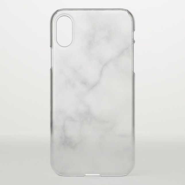 Classy Elegant White Marble Pattern Uncommon iPhone Case (Back)
