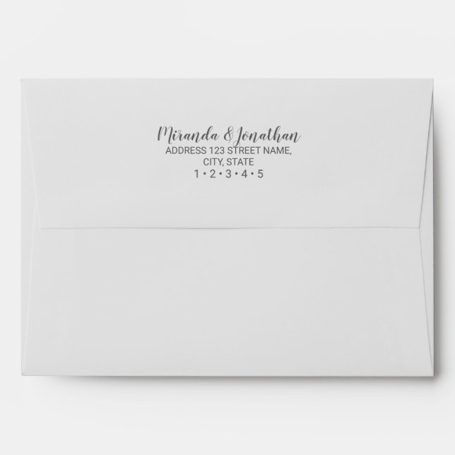 Classy Elegant White Marble Wedding Envelope (Back (Top Flap))