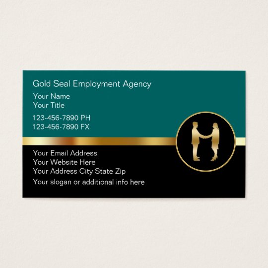 Classy Employment Agency Business Cards Zazzle Classy Employment Agency Business Cards