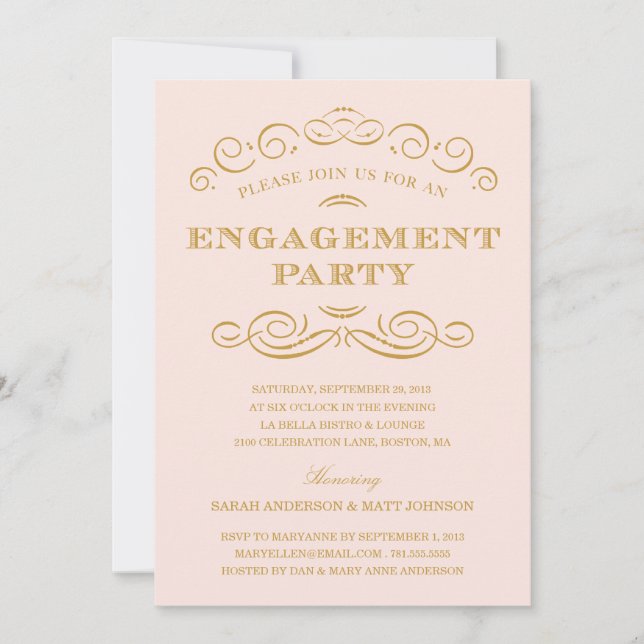 CLASSY ENGAGEMENT | ENGAGEMENT PARTY INVITE (Front)