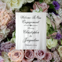 Classy Engagement Party Custom Names Chic Backdrop