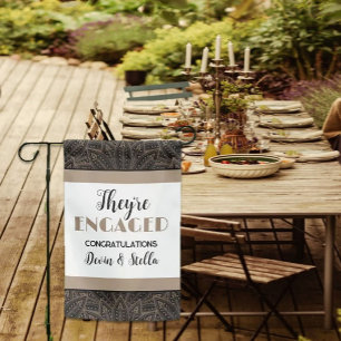 Classy! Engagement party Garden Flag