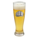 Classy Engraved Pewter Medallion Pilsner Glass<br><div class="desc">Complete with engravings for the ushers,  you can personalize this gift further by etching each of their names onto the pewter medallion. Your closest friends will be raising their customized pilsner glasses to remember your big day with for years to come.</div>